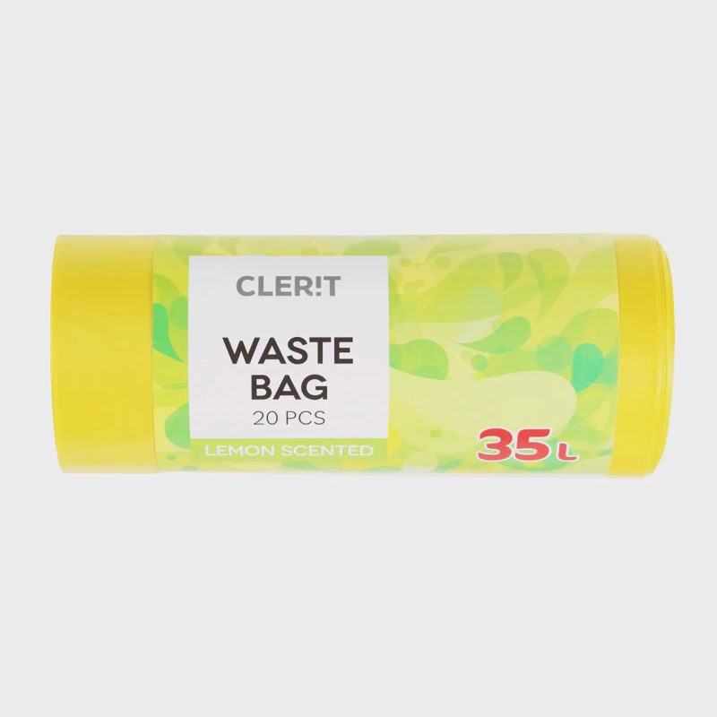 Šiukšlių maišai, aromat. CLERIT, 35 l, 20 vnt