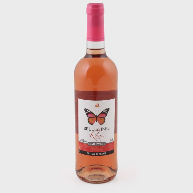 Rožinis pusiau saldus vynas BELLISSIMO, 0,75l