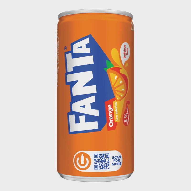 Gaz. gėrimas su saldik. FANTA ORANGE, 200 ml