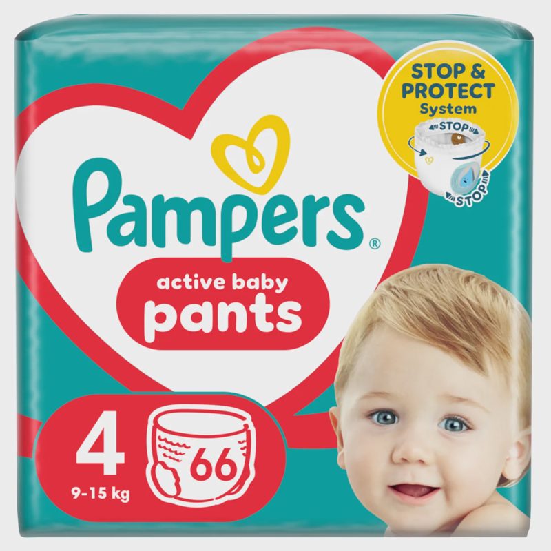 Sauskelnės PAMPERS PANTS GIANT P. S4, 66 vnt.