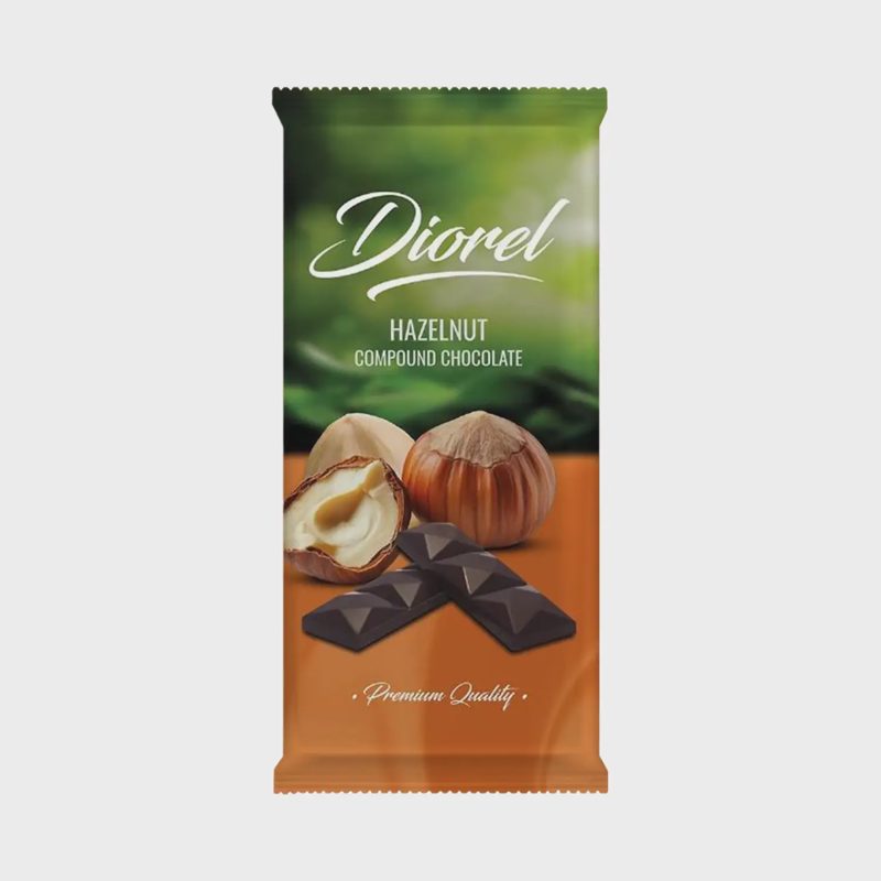 Šok. ir lazd. riešutų sk. gaminys DIOREL, 80g