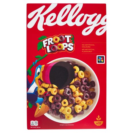Kellogg's Unicorn Froot Loops gyümölcs ízesítésű gabonakarikák 375 g