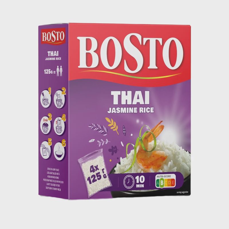 Ryžiai JASMIN BOSTO, 4 x 125 g
