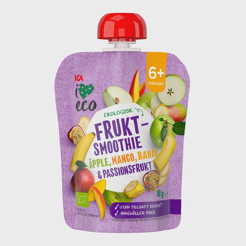 Tyrė I LOVE ECO su mangu, ban., pasifl., 90 g