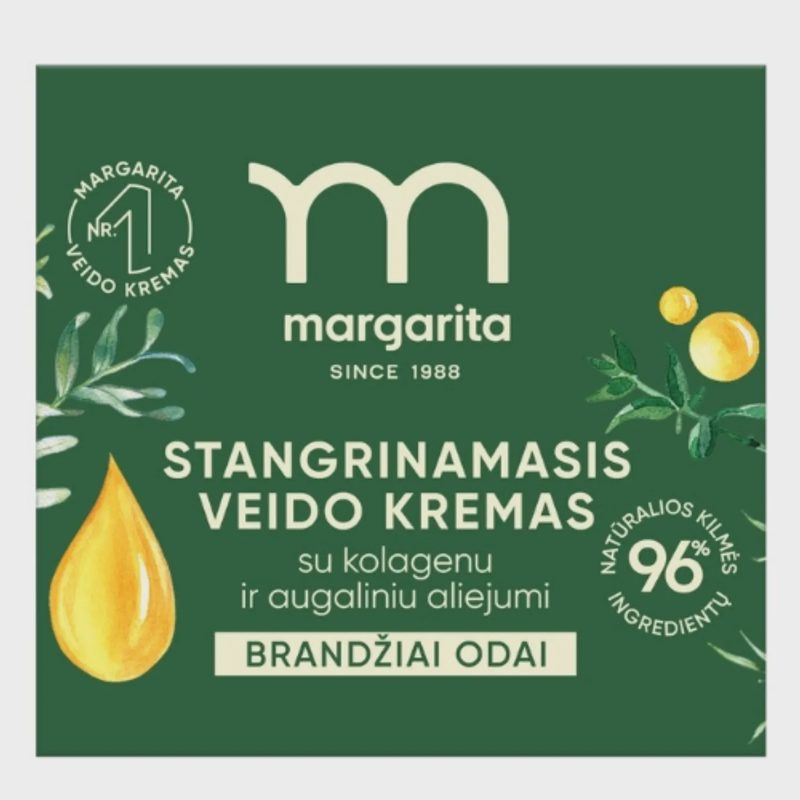 Veido kremas su kolagenu MARGARITA, 50ml