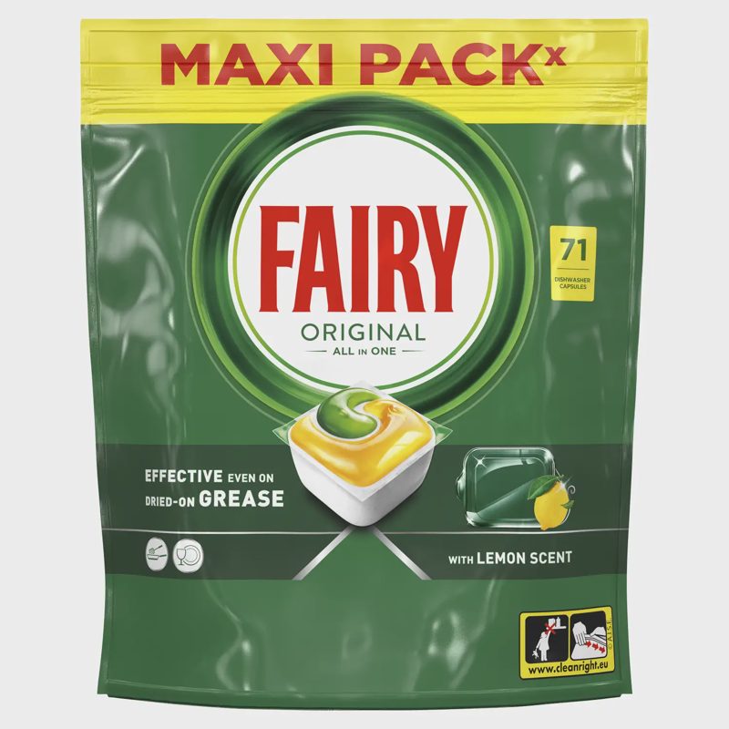 Indų pl. kap. FAIRY ALL IN ONE LEMON, 71 vnt.