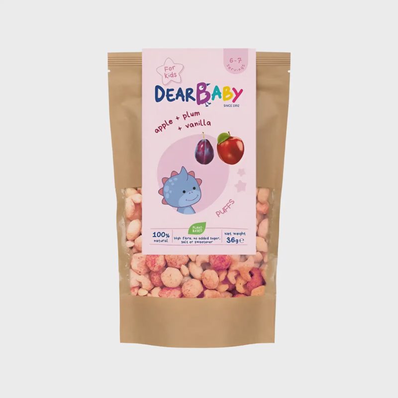 Ob., slyvų, van. sk. užkandis DEAR BABY, 36 g