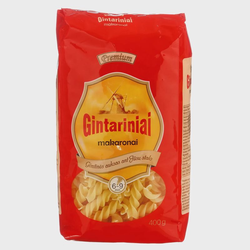 GINTARINIAI makaronai su kiaušiniu, 400 g