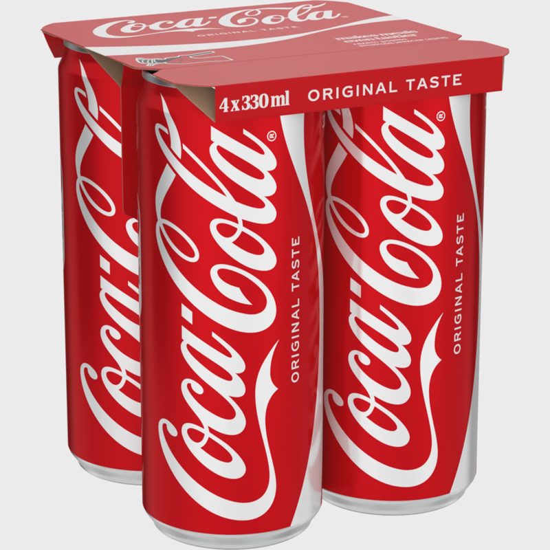 Gaz. gaivusis gėrimas COCA-COLA, 4 x 0,33 l