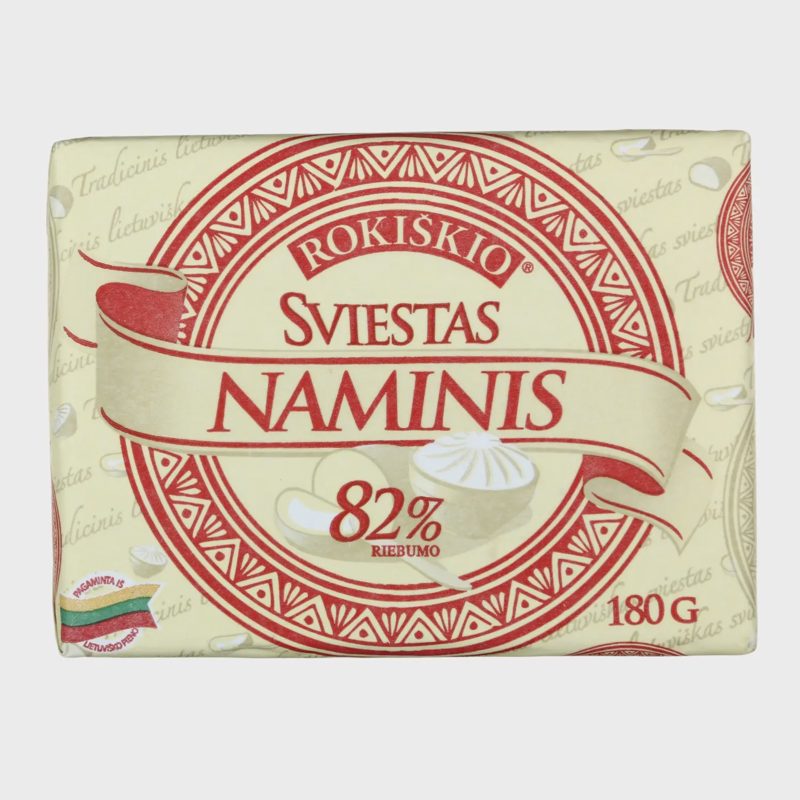 ROKIŠKIO NAMINIS sviestas, 82 % rieb., 180 g