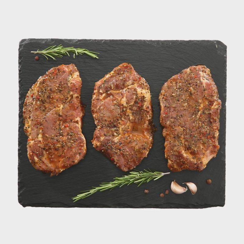 Marin. kiaulienos sprandinės pjausniai, 1 kg