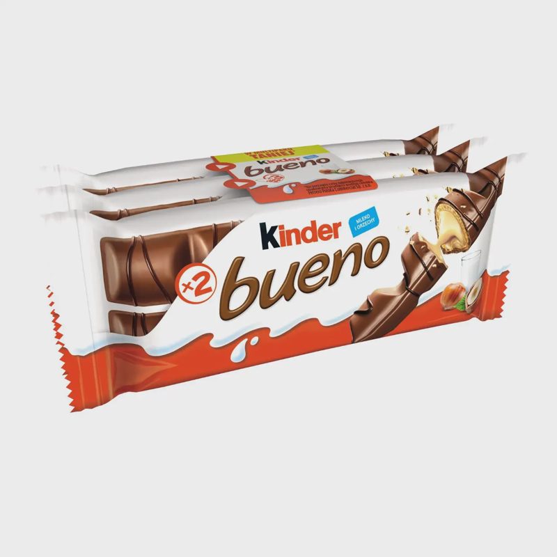 Vafliniai batonėliai KINDER BUENO, 129 g