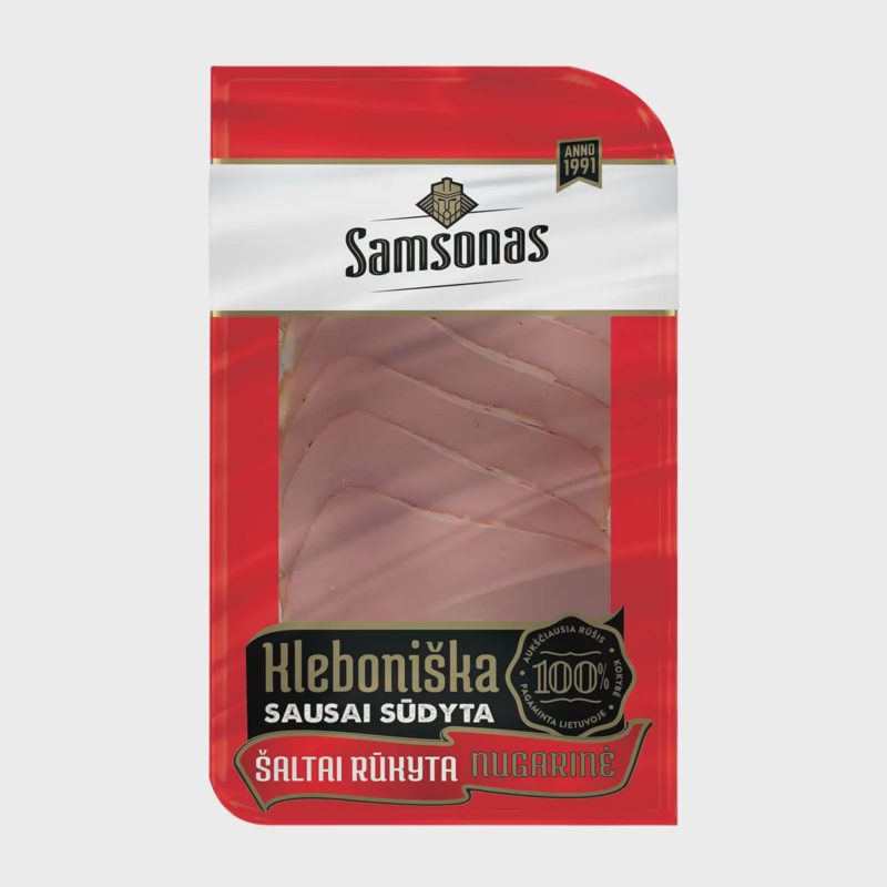 Šaltai rūkyta KLEBONIŠKA nugarinė, a.r.,80 g