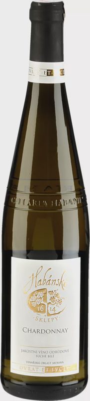 Habánské Sklepy Chardonnay jakostní víno odrůdové suché bílé 0,75l