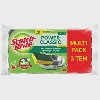 Scotch Brite Σφουγγαράκι Κουζίνας Πράσινο Αντιβακτηριδιακό Δυνατό 3τεμ