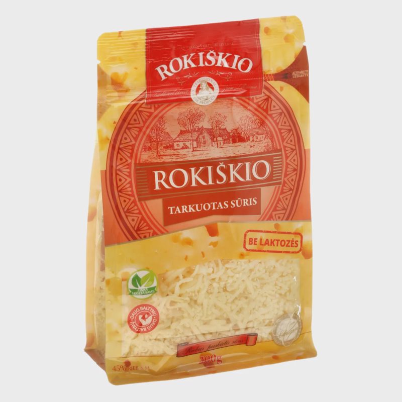 Sūris ROKIŠKIO tarkuotas, 45 %, 200 g
