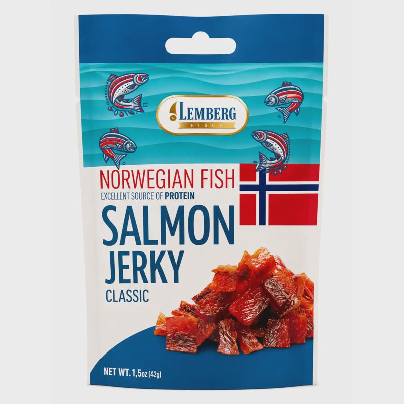 Vytinta lašišos filė JERKY CLASSIC, 42 g