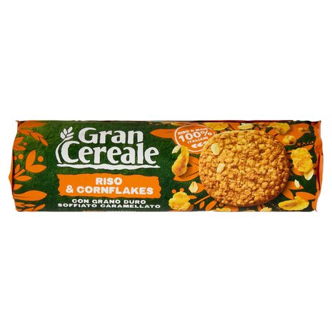 Gran Cereale Biscotti Gran Cereale Riso & Cornflakes Tubo 230g