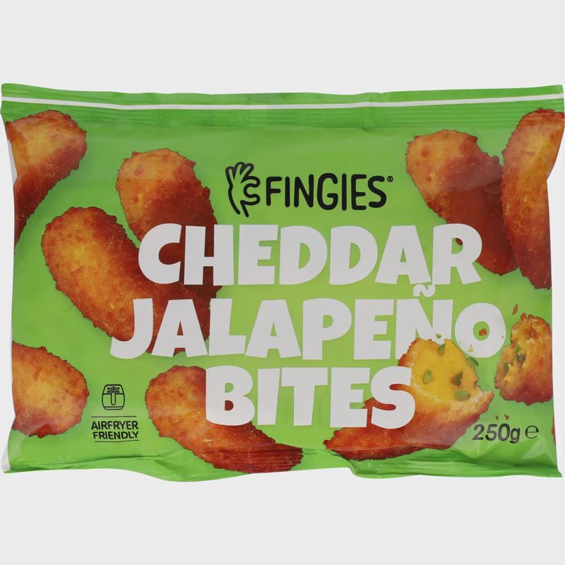 Čederio sūrio užkand. FINGIES JALAPENO, 250 g