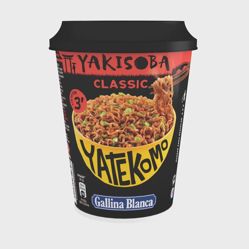 Klasikiniai makaronai YAKISOBA puodelyje,93g
