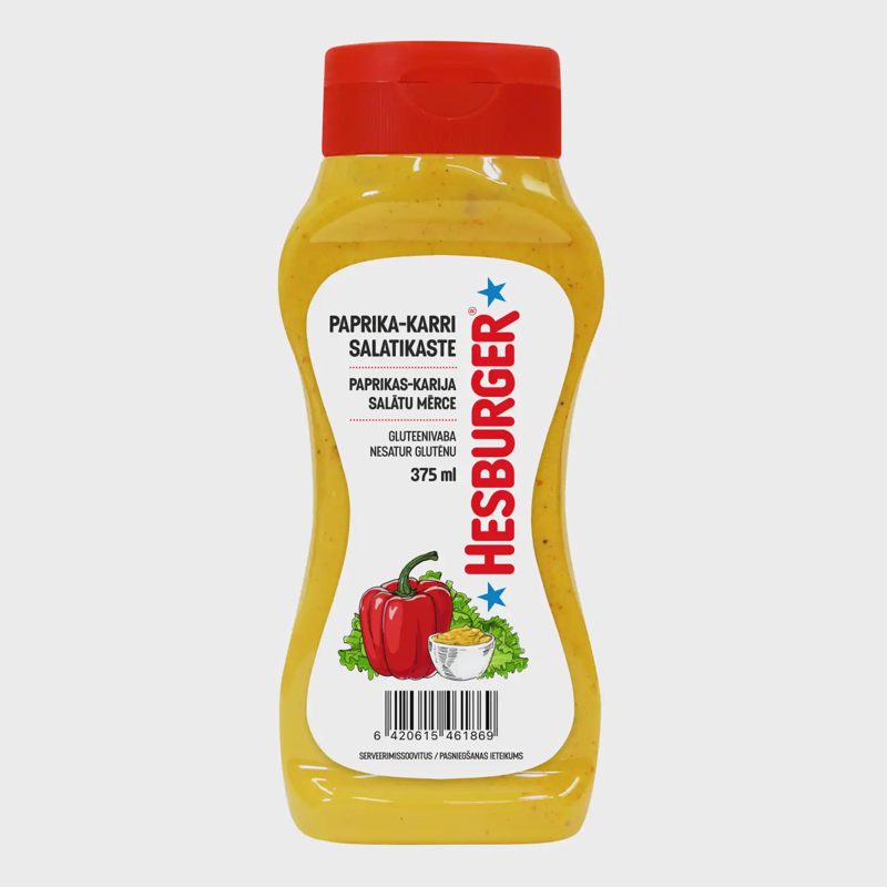 Paprikų ir kario sk. padažas HESBURGER, 390g