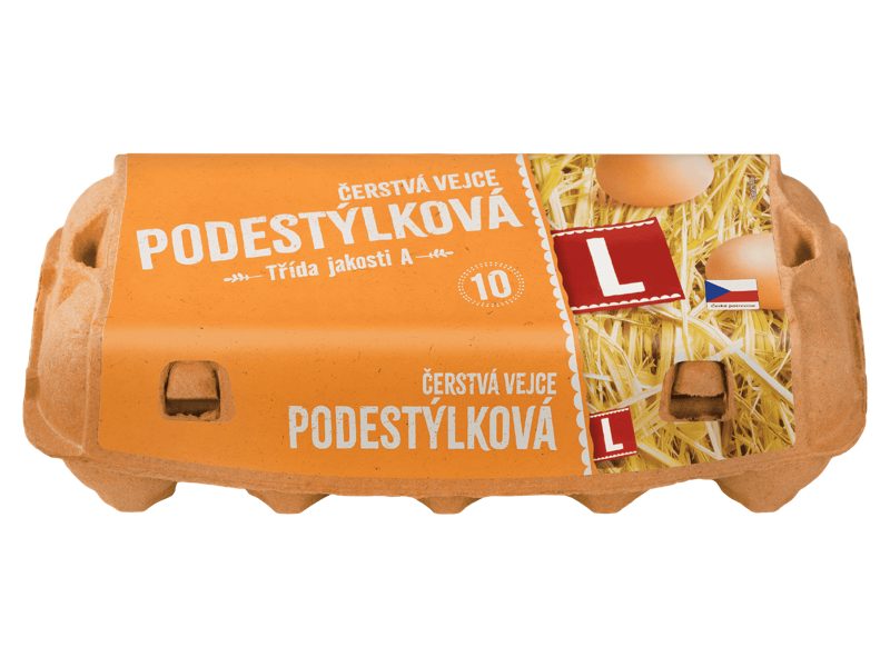 Vejce L 10ks podestýlka