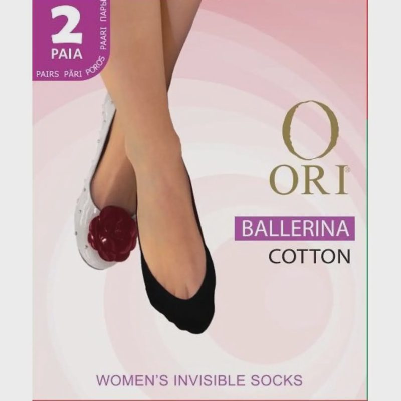 Pėdutės ORI BALLERINA COTTON NERO, 35-38