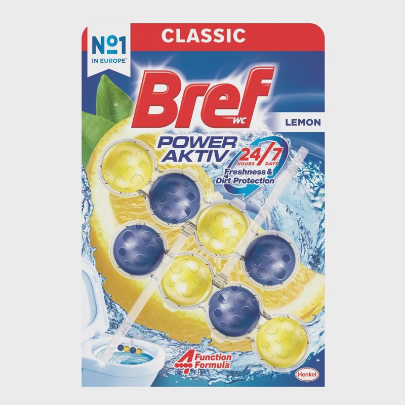 Tual. valiklis-gaiviklis BREF PA LEMON, 2x50g