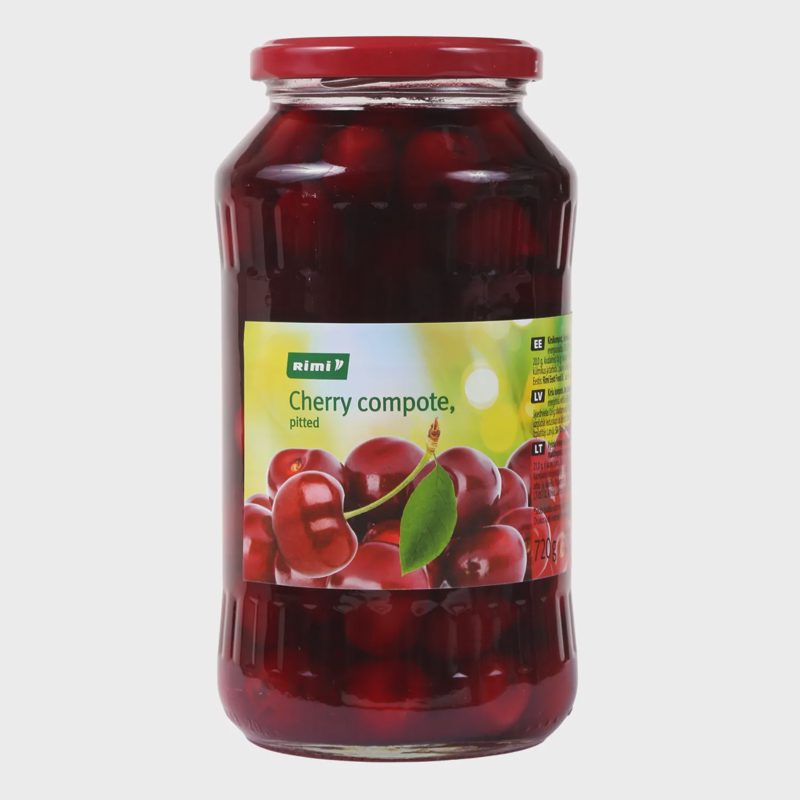Vyšnių kompotas be kauliukų RIMI, 720 g