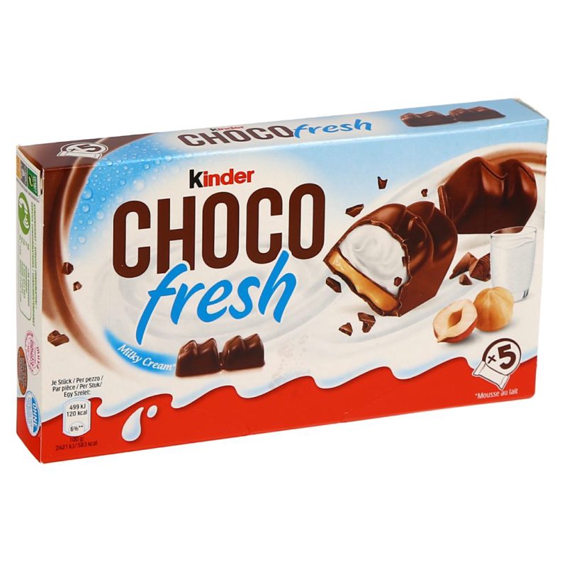 Kinder Chocofresh tejes és mogyorós krémmel töltött tejcsokoládé 102,5 g