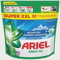 Ariel All In 1 Απορρυπαντικό Πλυντηρίου Ρούχων Κάψουλες Alpine 44 Μεζ