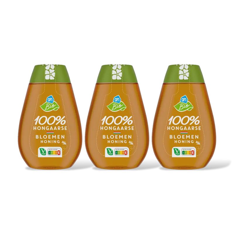 AH Biologisch 100% Hongaarse Bloemenhoning 3-pack