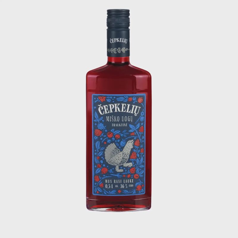 ČEPKELIŲ Miško Uogų Sk.traukt., 36 %, 0,5 l