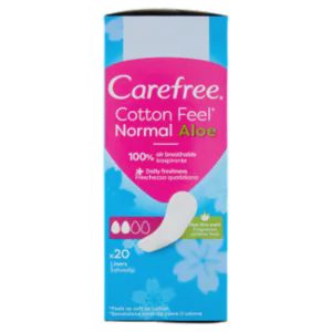 Carefree Cotton Feel Normal With Aloe Vera Scent Pantyliners 20 Pieces