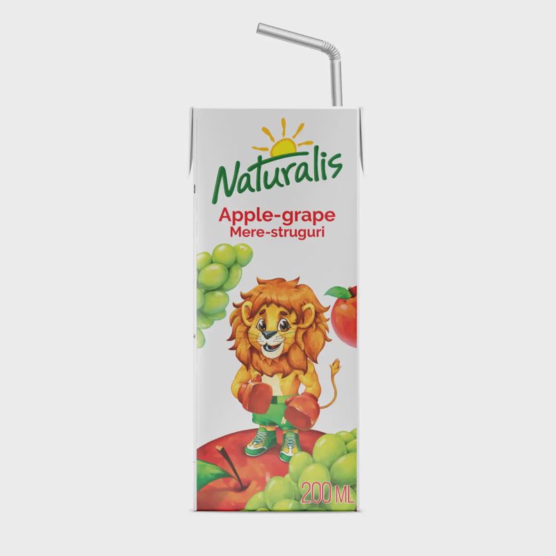 Obuolių ir vynuogių nektaras NATURALIS, 0,2 l