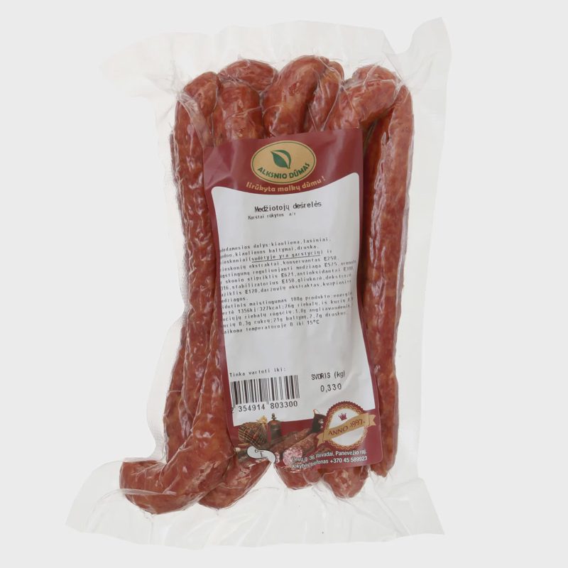 Karštai rūkytos MEDŽIOTOJŲ dešrelės, 1 kg