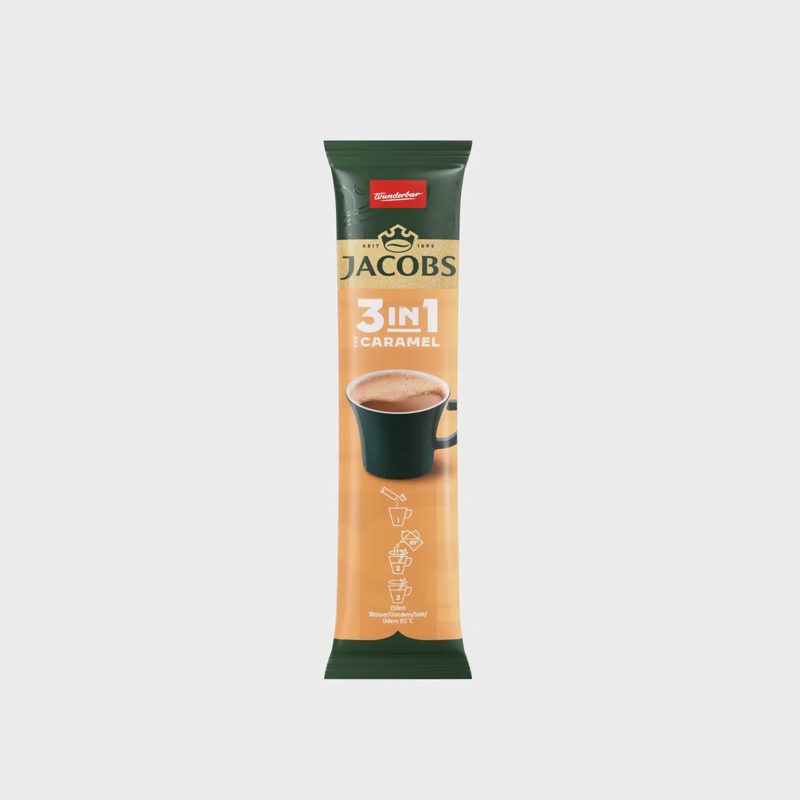 Kavos gėrimas JACOBS CARAMEL 3 in 1, 11,2 g