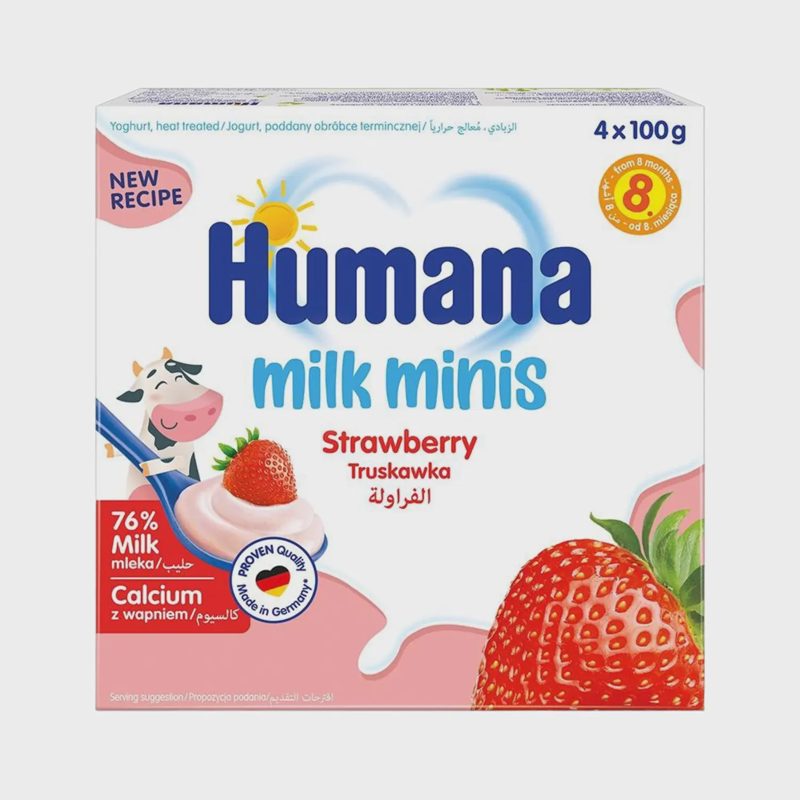 Jogurt. des. su braškių tyre HUMANA, 400 g
