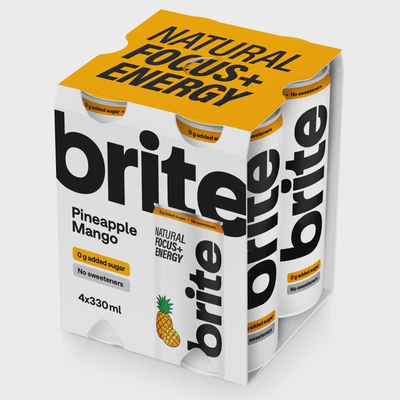 Energ. gėr. BRITE PINEAPPLE MANGO, 4 x 330 ml