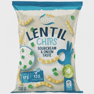 Oho Chips Από Φακή Γεύση Sour Cream & Κρεμμύδι 100gr