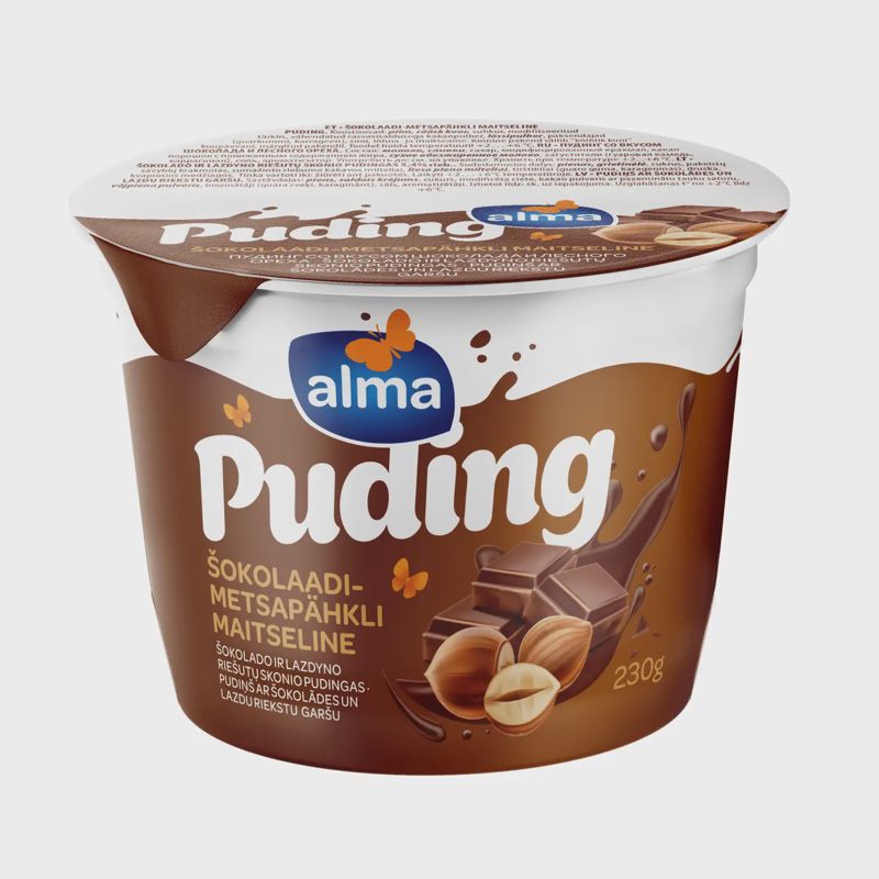 Šokol. ir riešut. sk. pudingas ALMA,5,4%,230g