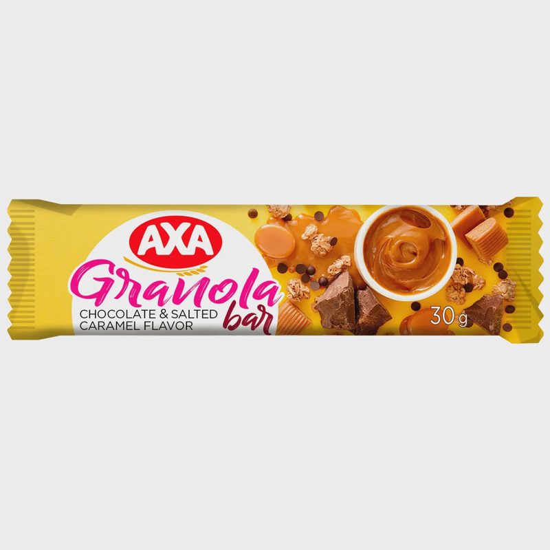 Aviž. dribsn. batonėlis AXA su šokoladu, 30 g