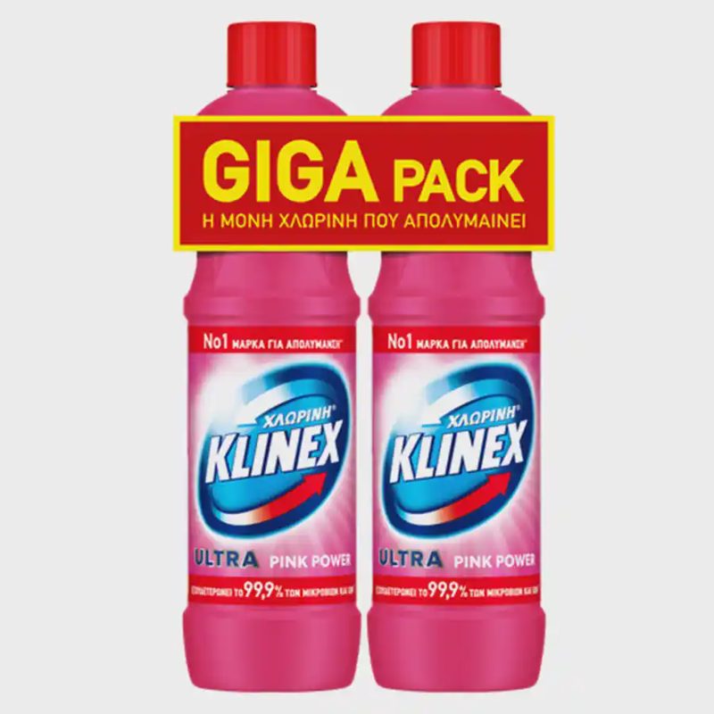 Klinex Ultra Χλωρίνη Pink Power Giga Pack 2x750ml.