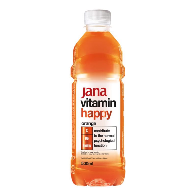 Jana Vitamin Happy Aromatizirana voda Naranča 0,5 L