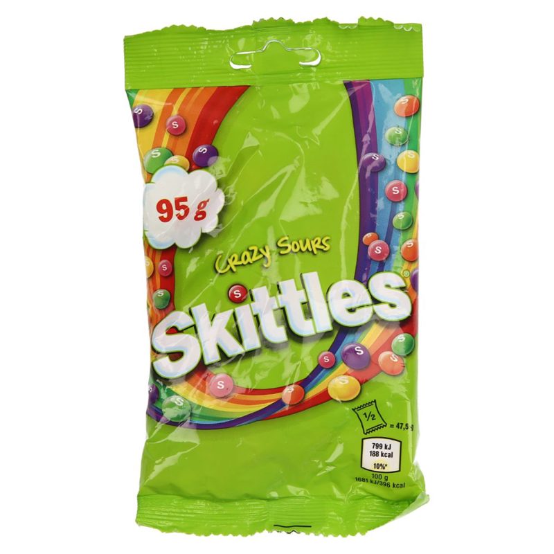 Skittles bomboni Crazy sours 95 g
