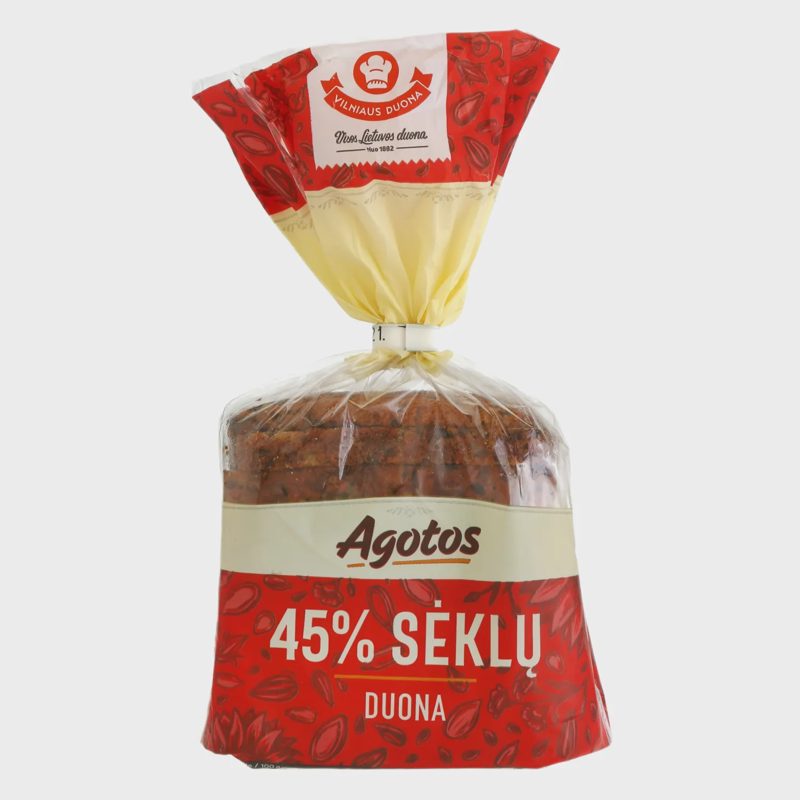 AGOTOS sėklų duona, 45 %, 350 g