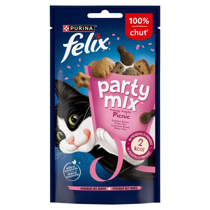 Friandises Pour Chat Adulte Boeuf Poulet Saumon Party Mix FELIX
