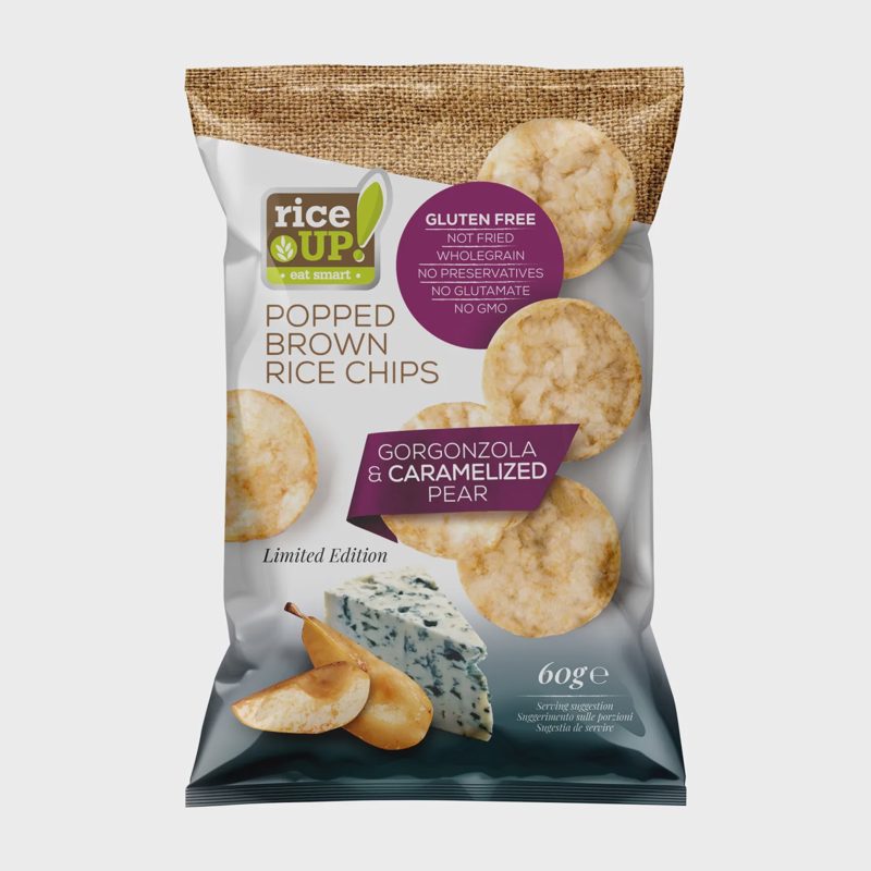 Ryž. traškučiai gorgonzolos sk. RICE UP, 60 g