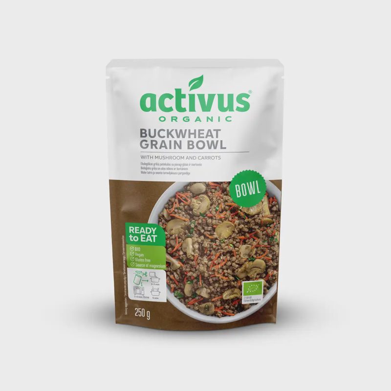 Ekologiškas grikių patiekalas ACTIVUS, 250 g
