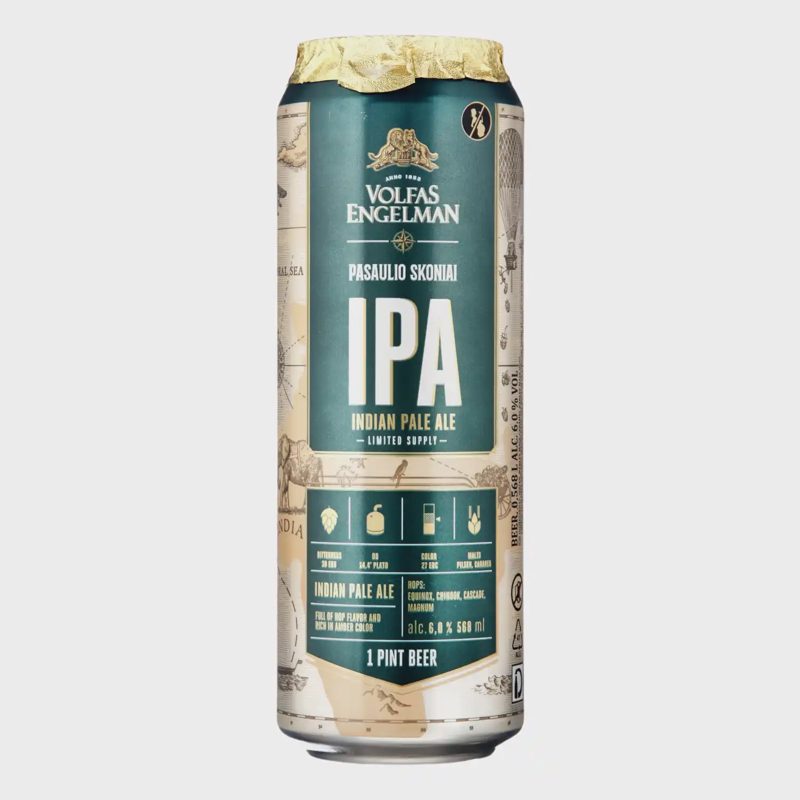 Alus VOLFAS ENGELMAN IPA, 6,0 %, 0,568 l